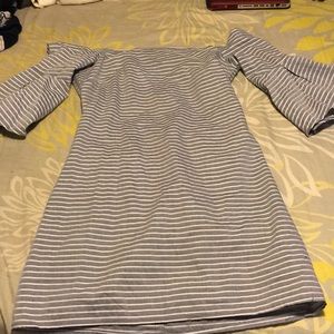 Blue striped dress